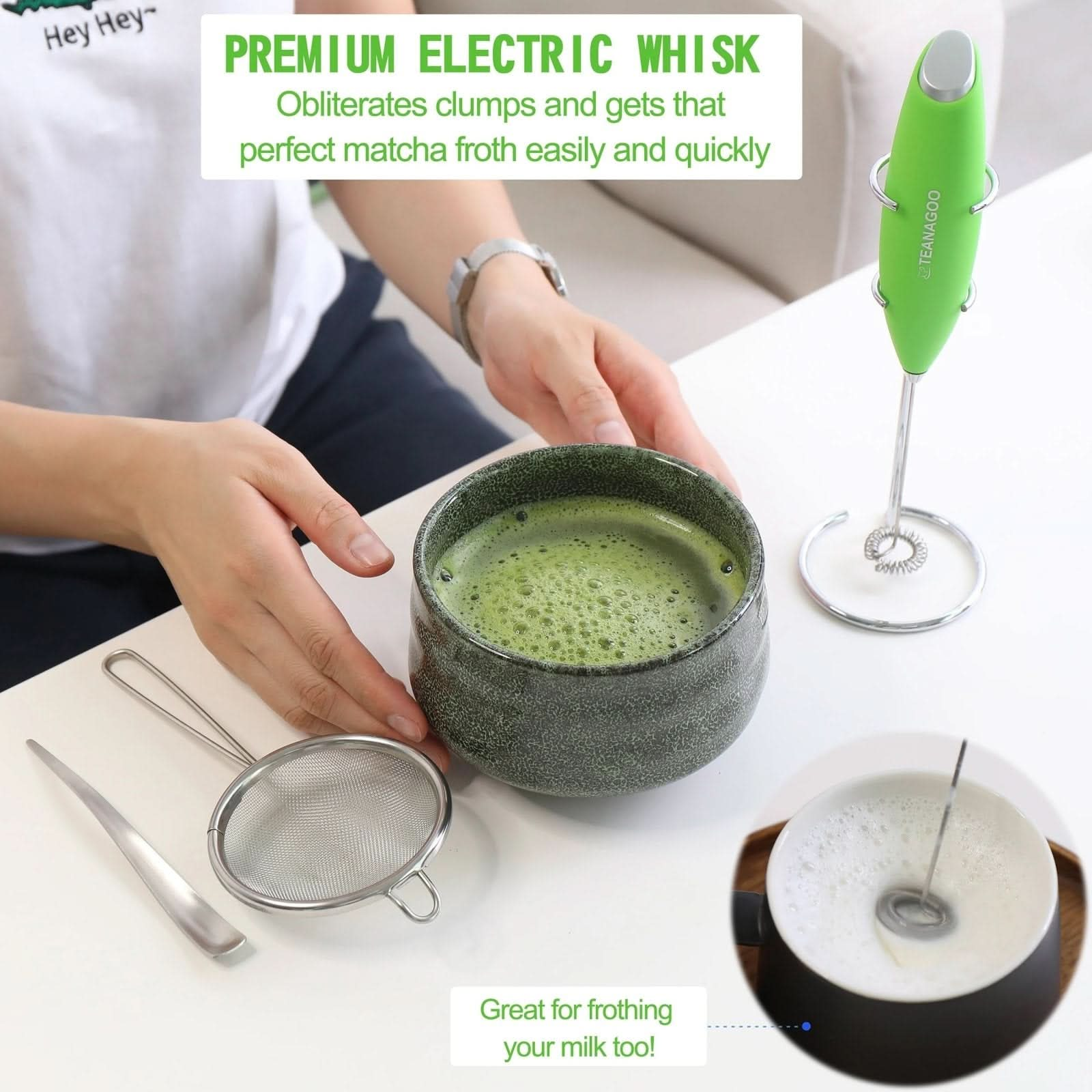 Matcha Electric Frother Set, 5Pcs/Set