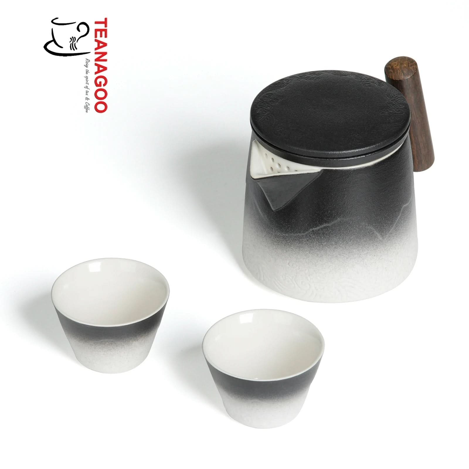 Portable Mini Travel Tea Set (1*Pot+2*Cups), 340 ML / 12 OZ (ST01) - TEANAGOO