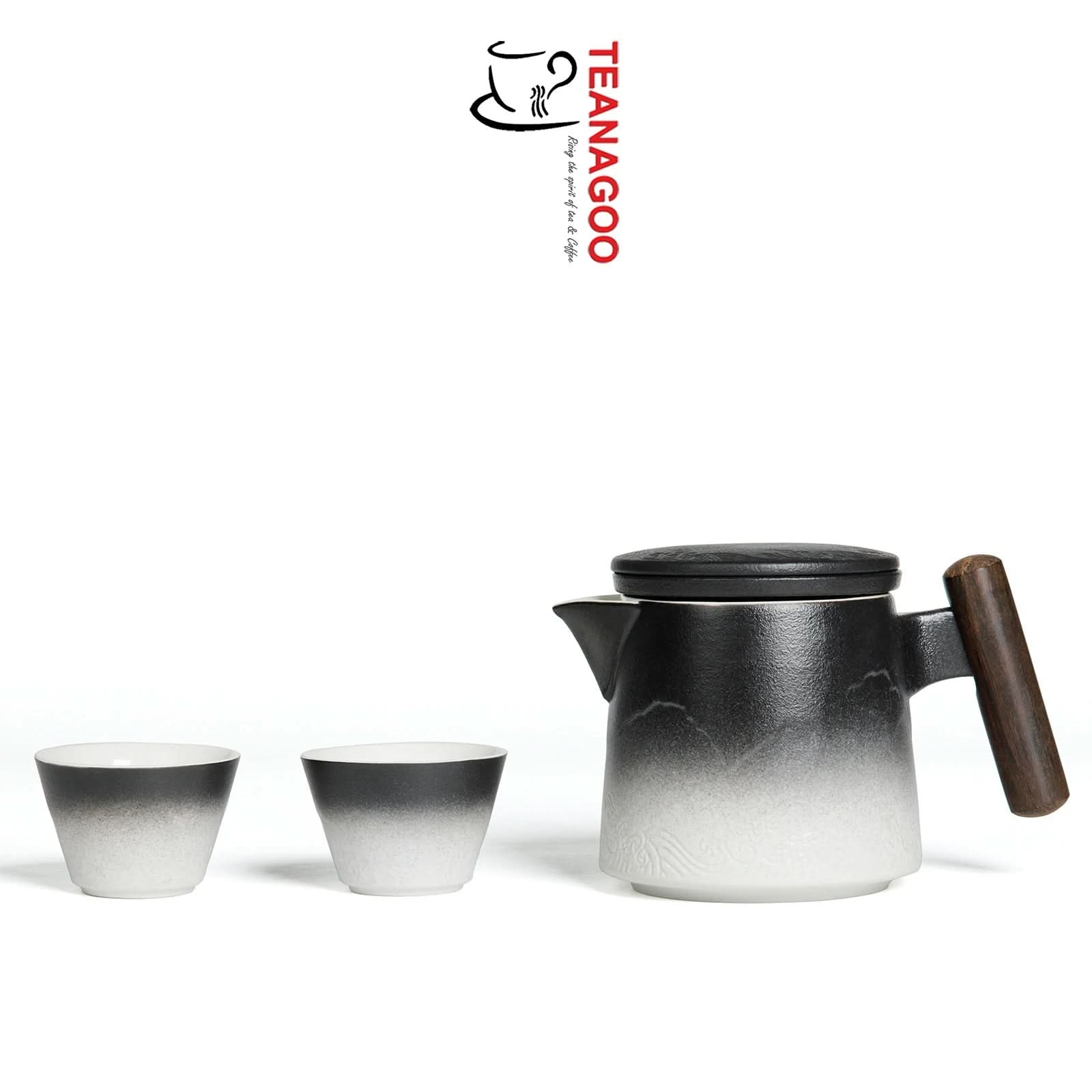 Portable Mini Travel Tea Set (1*Pot+2*Cups), 340 ML / 12 OZ (ST01) - TEANAGOO