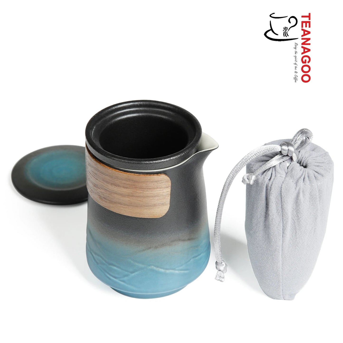 Portable Mini Travel Tea Set (1*Pot+4*Cups), 280 ML / 9.9 OZ (ST04) - TEANAGOO