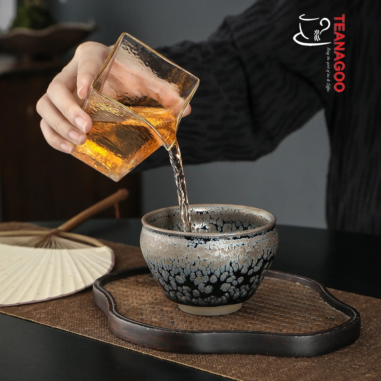 Tenmoku Tea Cup Ceramic Jianzhan Teacup Handmade Jian Ware – TEANAGOO